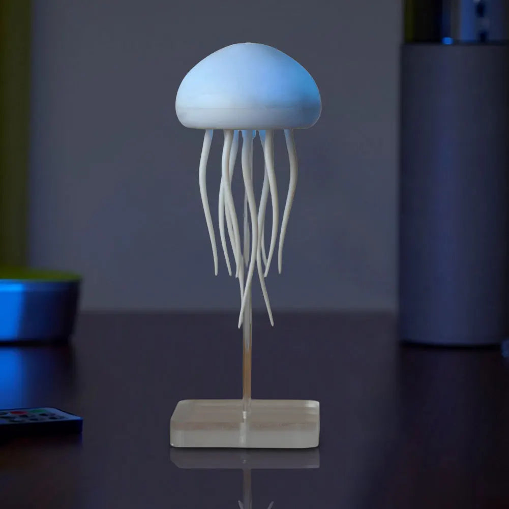 Cartoon Jellyfish-Shape Night Light Voice Control Type-C Charging LED Ambient Night Lamp RGB Gradient for Holiday Children Gifts